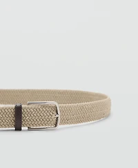 Mango Men's Braided Elastic Belt