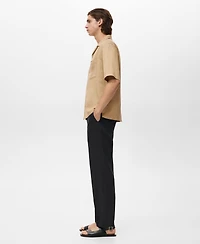 Mango Men's Regular-Fit Linen Blend Shirt
