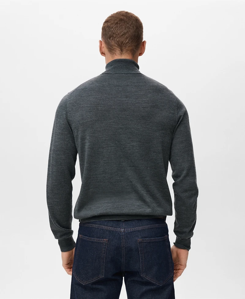 Mango Men's Wool Turtleneck Sweater