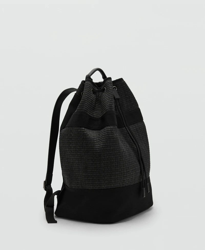 Mango Men's Lace-Up Sack Backpack
