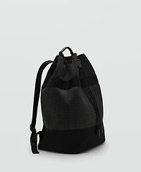 Mango Men's Lace-Up Sack Backpack