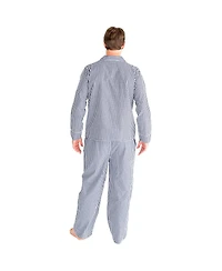Sant and Abel Men's Hepburn Gingham Navy Long Pj Set