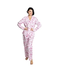 Sant and Abel Women's Skydog Pink Toile Long Pj Set