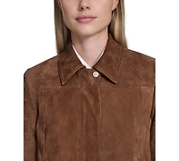 Cole Haan Women's Zip Front Suede Jacket