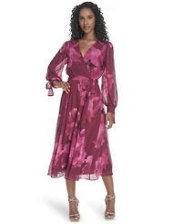 Calvin Klein Women's Tie-Sleeve Midi Dress