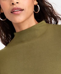 Bar Iii Women's Cap-Sleeve Mock-Neck Midi Dress, Exclusively at Macy's