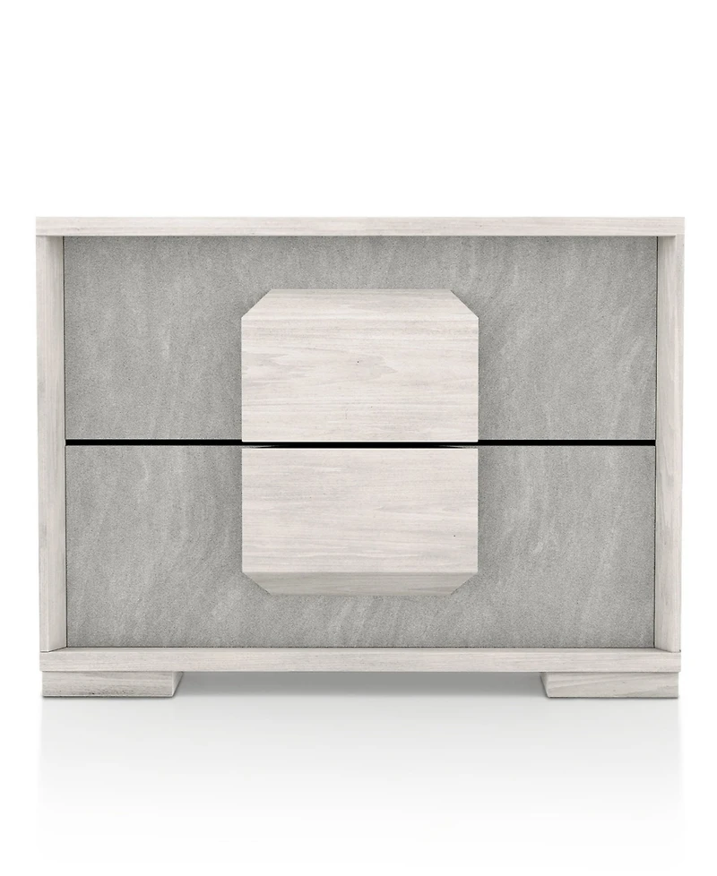 Furniture of America Jonnick 18" Wood Two-tone 2-Drawer Nightstand