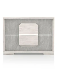 Furniture of America Jonnick 18" Wood Two-tone 2-Drawer Nightstand