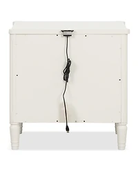 Furniture of America Arlena 28" Solid Wood 2-Drawer Nightstand with Usb Ports