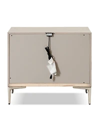 Furniture of America Fable 24" Solid Wood 2-Drawer Nightstand with Usb Port