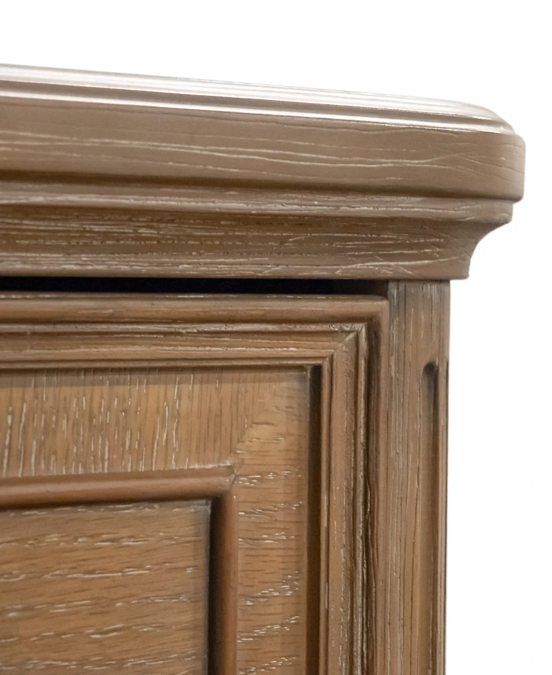 Furniture of America Aveline 29.5" Solid Wood 2-Drawer Nightstand with Usb Ports