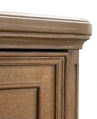 Furniture of America Aveline 29.5" Solid Wood 2-Drawer Nightstand with Usb Ports