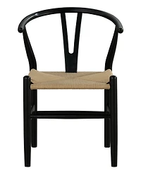 Furniture of America 2-Pc. Farre Solid Wood Rounded Side Chair Set