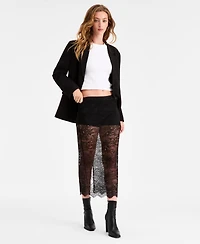 Bar Iii Women's Sheer Lace Midi Skirt, Macy's Exclusive