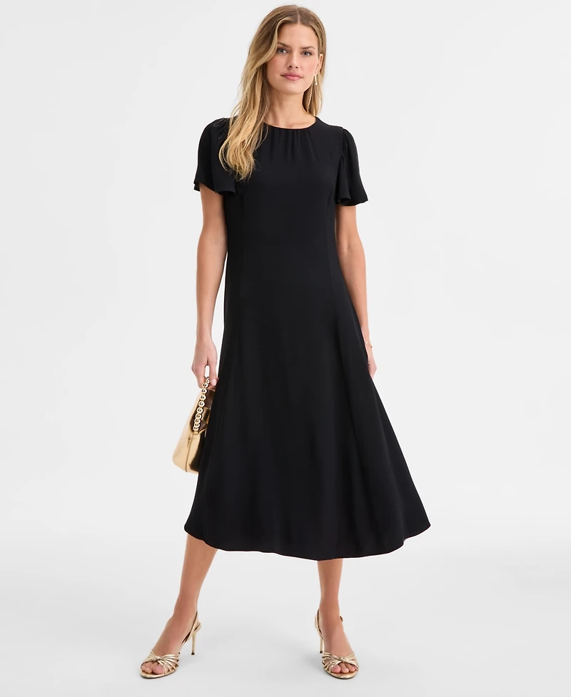 On 34th Women's Flutter-Sleeve Midi Dress, Macy's Exclusive