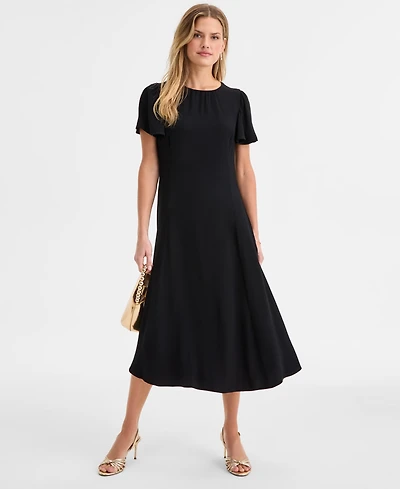 On 34th Women's Flutter-Sleeve Midi Dress, Macy's Exclusive