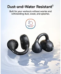 Baseus Bass BC1 Open Ear Earbuds Clip-On Headphones, Open-Ring Comfort with Tri-Curve Snug Clip,4-Mic Clear Calls, IP55 Waterproof, 38H Playtime
