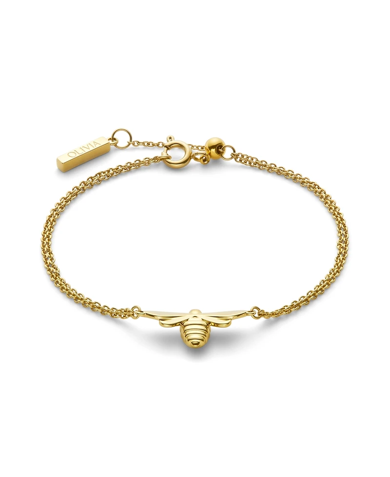 Olivia Burton Honey Bee Gold Tone Stainless Steel Bracelet