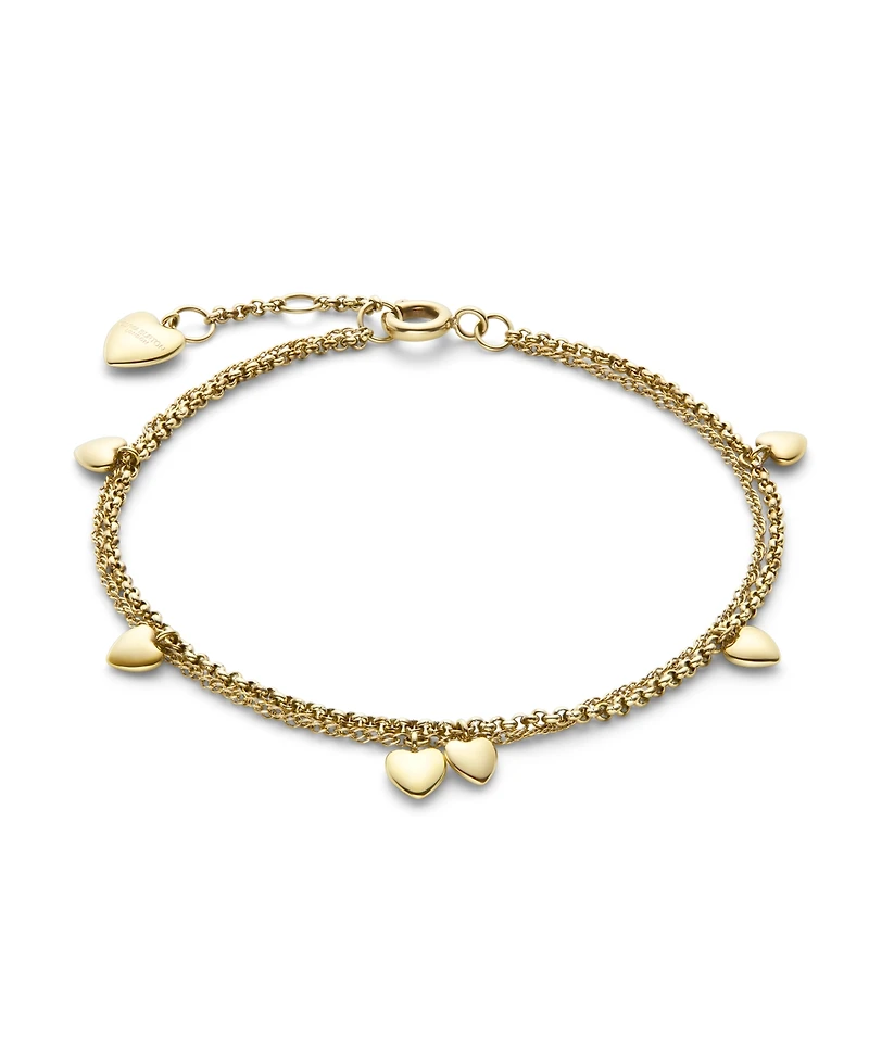 Olivia Burton Mini Heart Gold Tone Stainless Steel Bracelet