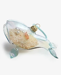 Holiday Lane Seaside Glass Whale Ornament, Macy's Exclusive