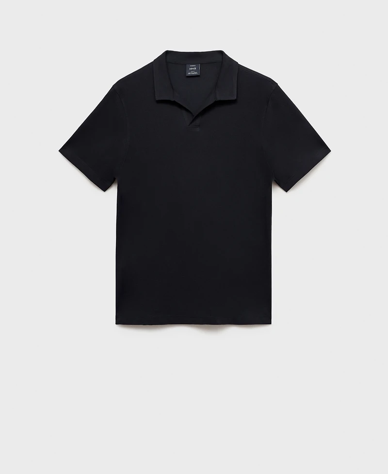 Mango Men's Cotton Pique Polo Shirt
