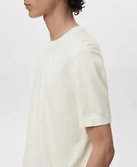 Mango Men's Cotton Fine-Knit T-Shirt