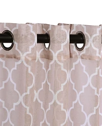 Superior Trellis Sheer 2-Piece Curtain Panels with Grommet Header Top, 52" X 63"