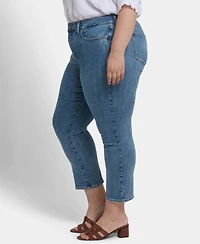 Nydj Plus Marilyn Straight Ankle Jeans
