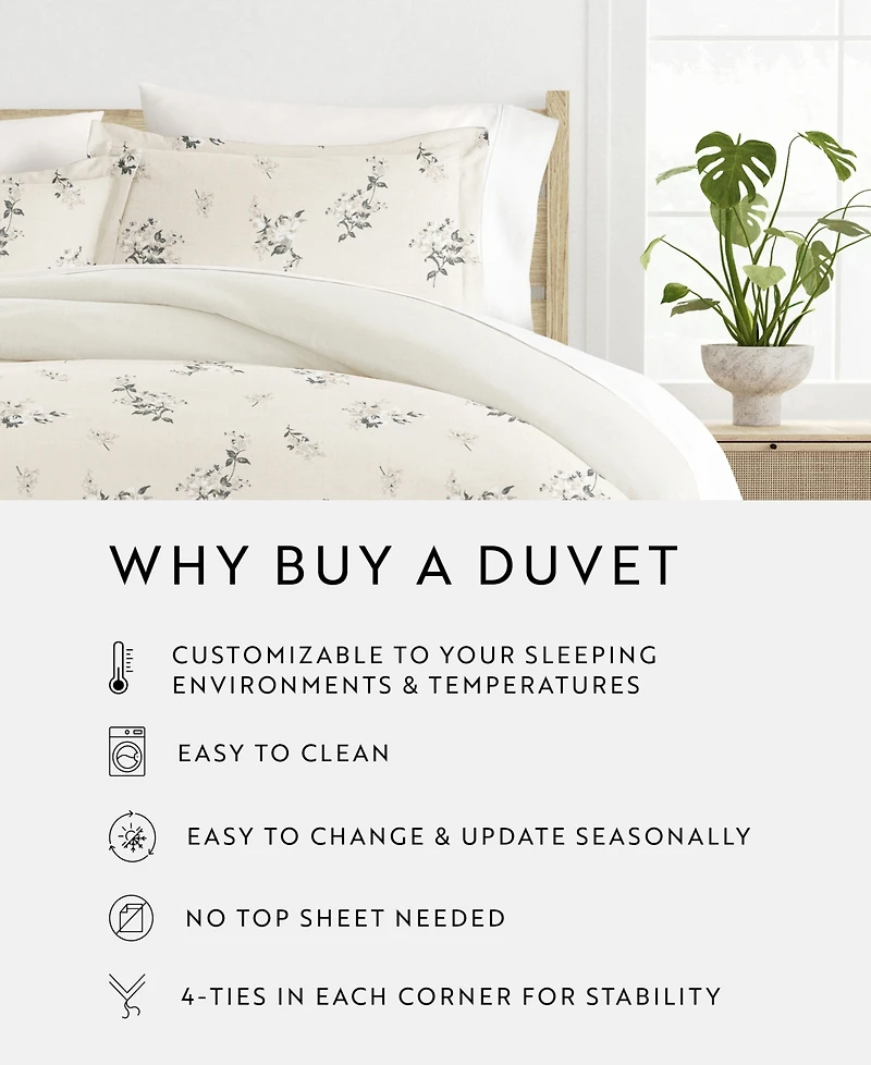 ienjoy Home Timeless Pattern Reversible 3-Pc. Duvet Cover Set, King/California King