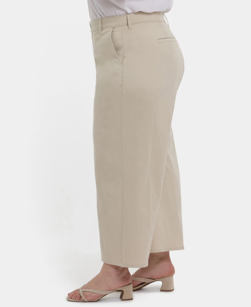 Nydj Plus Mona Wide Leg Trouser Ankle Pants