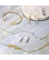 Bling Jewelry Jewelry Set Celestial Stars Rock Star Bracelet and Earrings Silver Toggle Clasp
