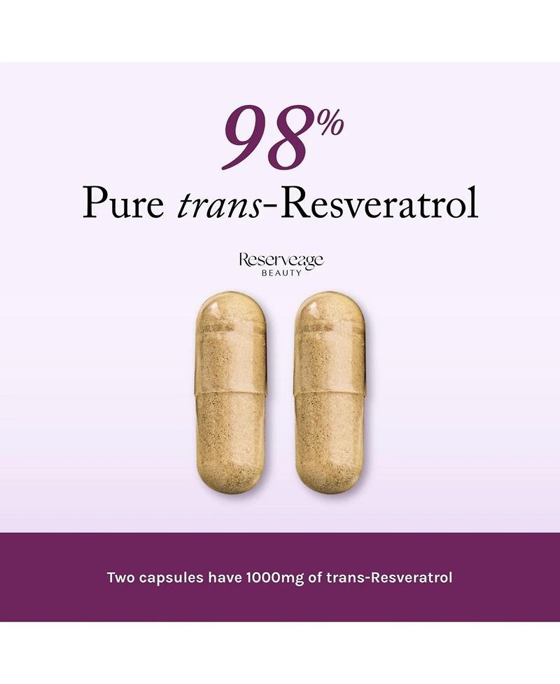 Reserveage Nutrition Resveratrol 1,000mg, 60 Ct
