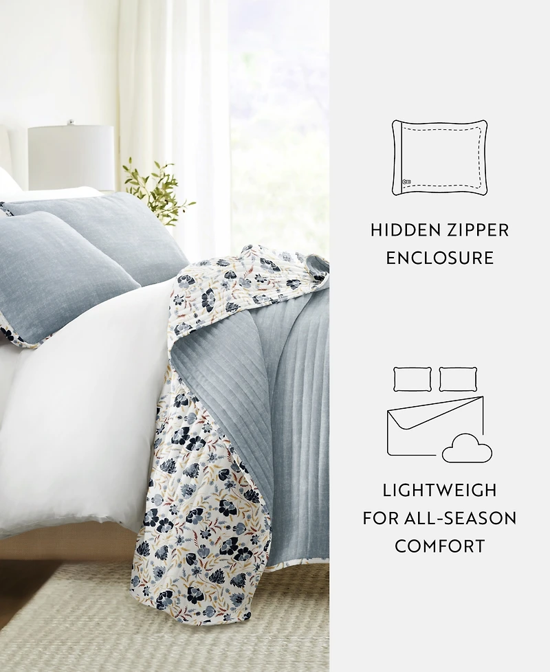 ienjoy Home French Jacobean Reversible 2-Pc. Quilt Set, Twin/Twin Xl