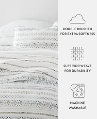 ienjoy Home Relic Stripe Reversible 3-Pc. Quilt Set, King/California King