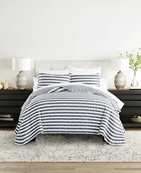 ienjoy Home Classic Stripe Reversible 3-Pc. Quilt Set, King/California King
