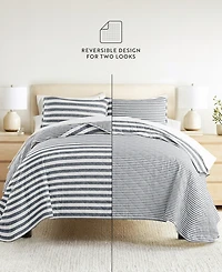 ienjoy Home Classic Stripe Reversible 3-Pc. Quilt Set, King/California King