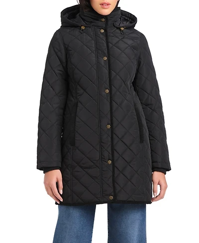 Vince Camuto Women's Long Mini Quilt Coat