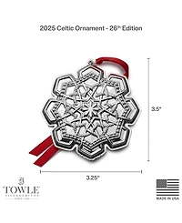 Towle 2025 Sterling Silver Celtic Ornament, 26th Edition