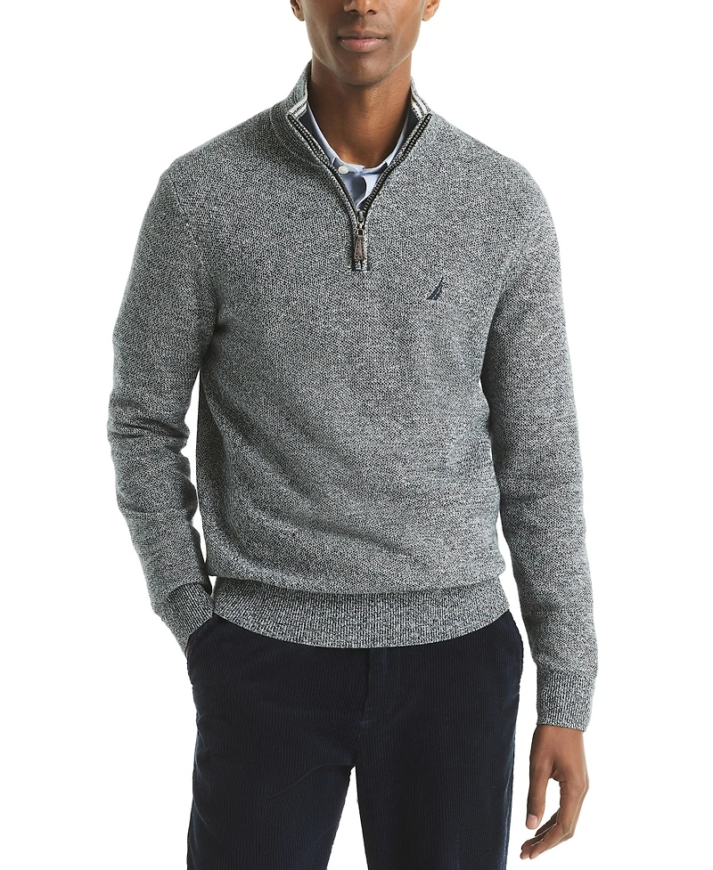 Nautica Men's Ribbed Collar Sweater