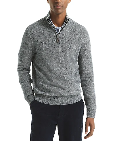 Nautica Men's Ribbed Collar Sweater
