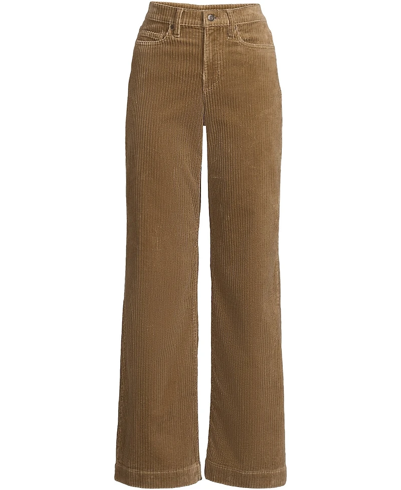 Lands' End Women's Plus High Rise Wide Leg Corduroy Pants