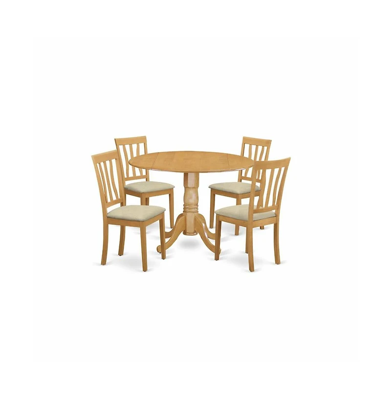 East West Furniture 5 Pc Dinette Table set - Dining Table and 4 Dining Chairs