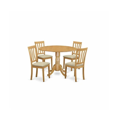 East West Furniture 5 Pc Dinette Table set - Dining Table and 4 Dining Chairs