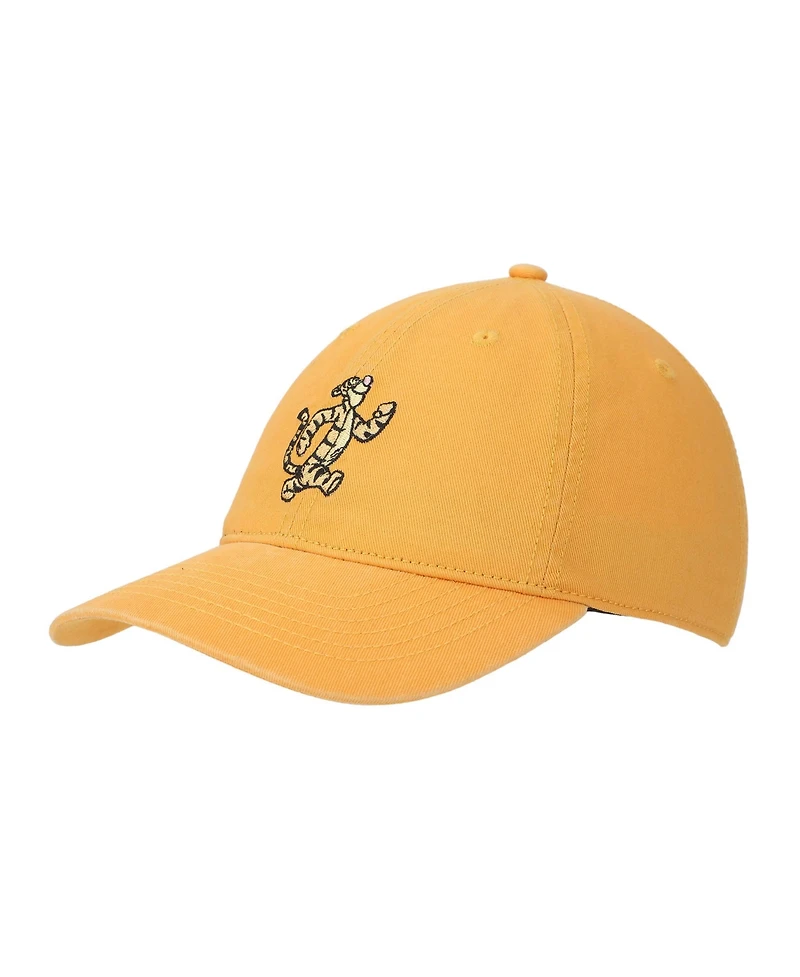 Winnie the Pooh Men's Embroidered Tigger Orange Unstructured Baseball Cap