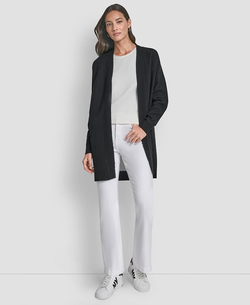 Dkny Women's Long Sleeve Open Front Cardigan