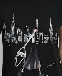 Dkny Women's Nyc Skyline Conversational T-Shirt