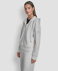 Dkny Women's Long-Sleeve Scuba Zip-Up Jacket