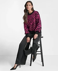 Dkny Women's Long Sleeve Crew Neck Sweater