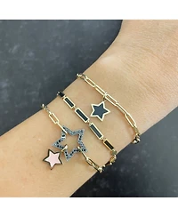 The Lovery Onyx Bar Bracelet 14K Gold