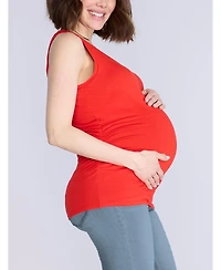 Motherhood Maternity Women's Scoop Neck Side-Ruched Tank Top